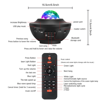 SpaceDreamLED™ Galaxy Projector